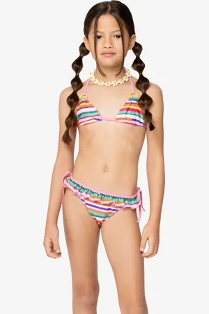 4GIVENESS BIKINI GIRL TRIANGOLO E SLIP STRIPES LATINO