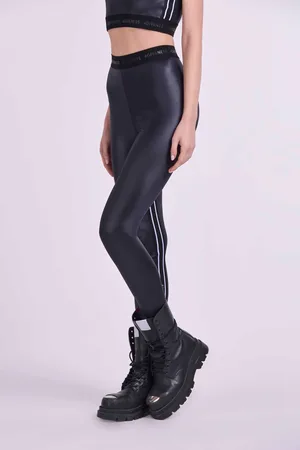 4GIVENESS LEGGINGS IN LYCRA CON BANDE E ELASTICO LOGO