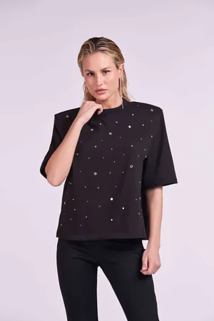4GIVENESS T-SHIRT CON SPALLINE STRASS
