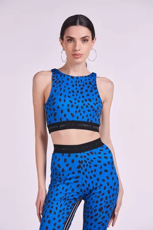 4GIVENESS TOP LYCRA POIS SAVAGE CON BANDE E LEASTICO LOGO
