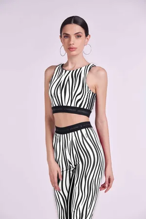 4GIVENESS TOP LYCRA ZEBRA ELASTICO LOGO