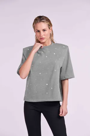 4GIVENESS T-SHIRT CON SPALLINE STRASS