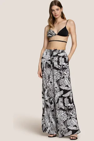 4GIVENESS PANTALONI PALAZZO BLACK&WHITE