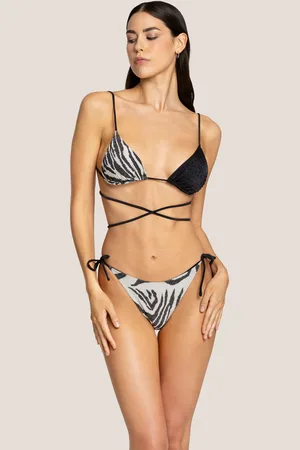 4GIVENESS TRIANGOLO E SLIP LACCETTI ZEBRA NIGHT