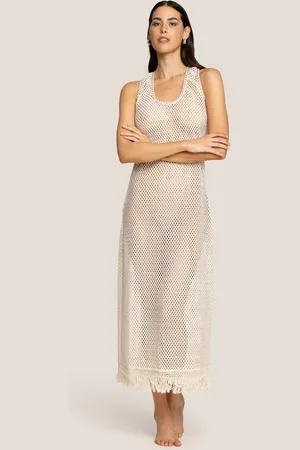 4GIVENESS ABITO LUNGO NATURAL MESH