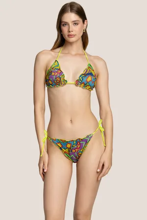 4GIVENESS TRIANGOLO E SLIP LACCETTI SBAMBOLATI SNAKE SKIN