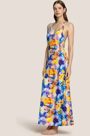 4GIVENESS ABITO LUNGO DIGITAL FLOWER