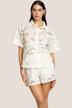 4GIVENESS CAMICIA MANICA CORTA BLOSSOM LACE