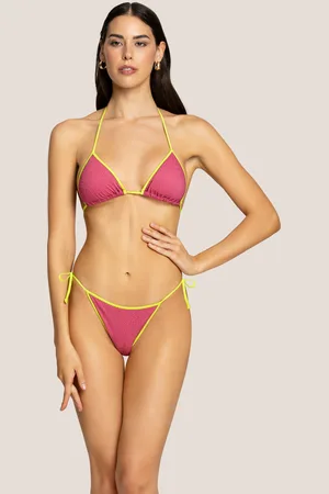 4GIVENESS TRIANGOLO E SLIP BORDATO BICOLOR LUREX