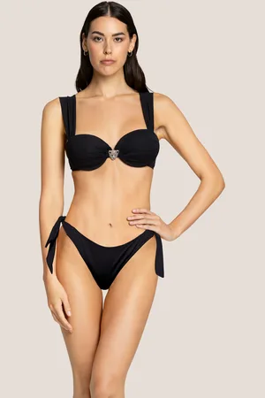 4GIVENESS BIKINI BALCONCINO CON SLIP MARYLIN JAGUAR BLACK
