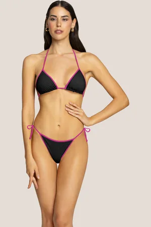 4GIVENESS TRIANGOLO E SLIP BORDATO BICOLOR LUREX