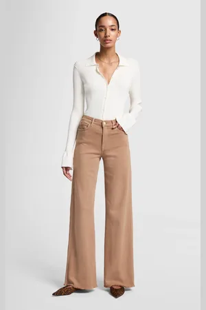 7 for all Mankind Lotta Colored Luxe Vintage With Raw Cut Cafe CremaJeans a Zampabeige