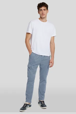 7 for all Mankind Cargo Jogger Colored Tencel Dusty BluePantaloni Cargoblu