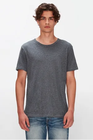 7 for all Mankind Featherweight Tee Pima Cotton Heather GreyT-shirt Manica cortagrigiogrigio
