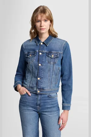 7 for all Mankind Classic Trucker Luxe Vintage Love AffairGiaccablu medio