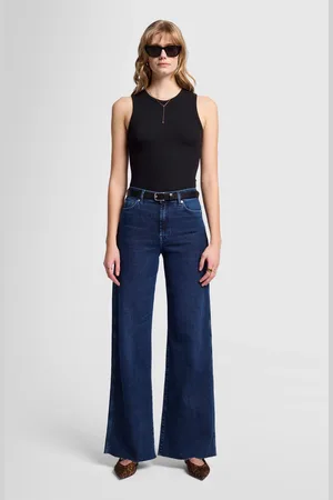 7 for all Mankind Lotta Luxe Vintage Paradise Cove With Raw CutJeans a Zampablu scuro