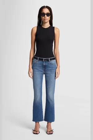 7 for all Mankind Daisy Ankle Boot Luxe Vintage Love Affair With Raw CutJeans Bootcutblu medio