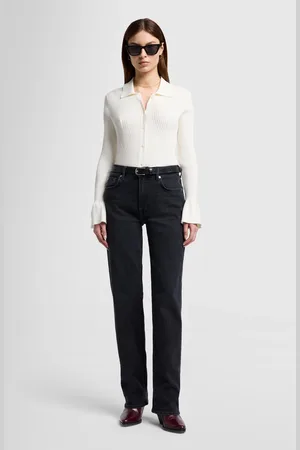 7 for all Mankind Ellie Straight Luxe Vintage ToplineJeans Straightnero