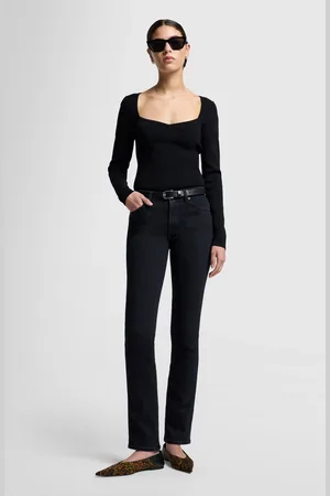 7 for all Mankind Kimmie Straight Slim Illusion Saturday NightJeans Straightnero