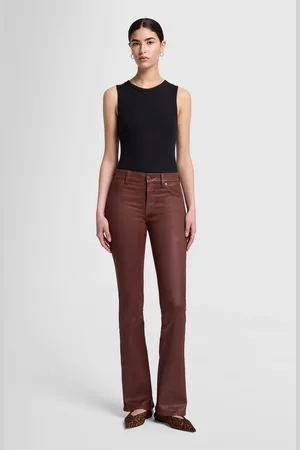 7 for all Mankind Bootcut Coated Stretch BrunetteJeans Bootcutmarrone