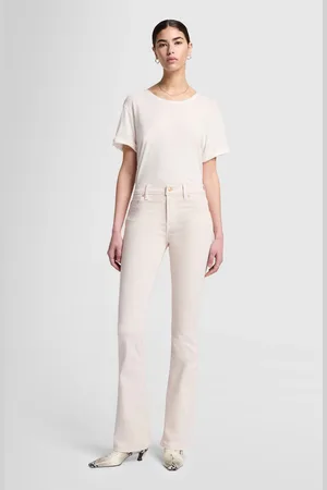 7 for all Mankind Bootcut Coated Stretch Vintage WhiteJeans Bootcutbianco