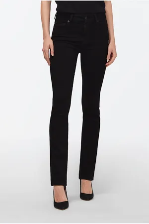 7 for all Mankind Kimmie Straight Bair Rinsed BlackJeans Straightnero