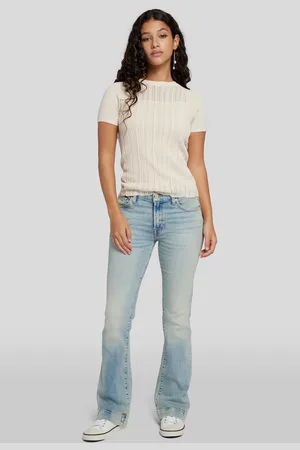 7 for all Mankind Bootcut Tailorless Luxe Vintage Desert Sky With Trouser HemJeans Bootcutblu chiaro