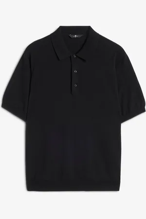 7 for all Mankind S/S Polo Cotton BlackMaglionenero