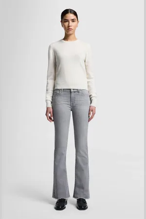 7 for all Mankind Bootcut Tailorless Luxe Vintage Dust With Fringed HemJeans Bootcutgrigio