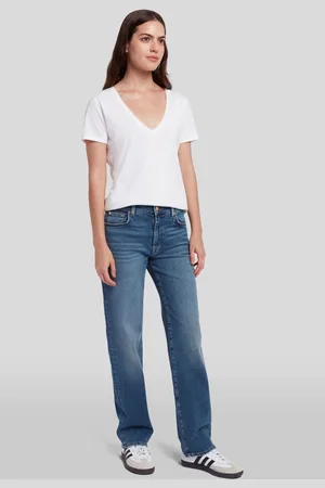 7 for all Mankind Ellie Straight Luxe Vintage Sea LevelJeans Straightblu scuro