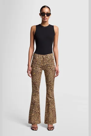 7 for all Mankind Hw Ali Leopard PrintJeans a Zampacolorato