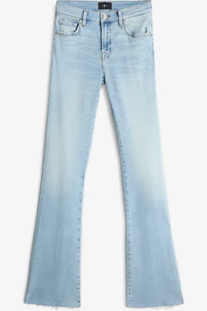 7 for all Mankind Bootcut Tailorless Sunset Beach With Raw CutJeans Bootcutblu chiaro
