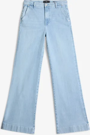 7 for all Mankind Modern Dojo Trouser Olina With Carpenter DetailsJeans a Zampablu chiaro