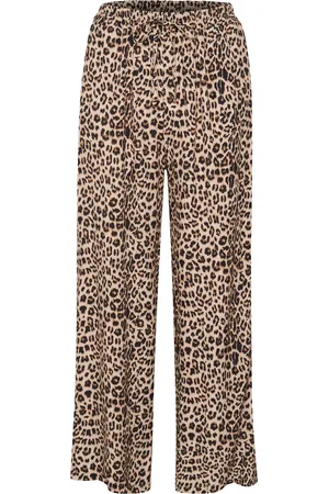 Cream Pantaloni con pieghe 