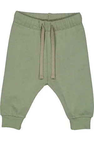 Green Cotton Pantaloni