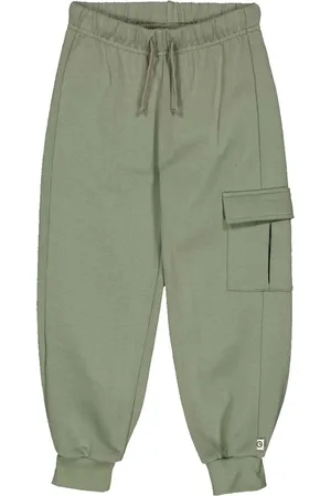Green Cotton Pantaloni