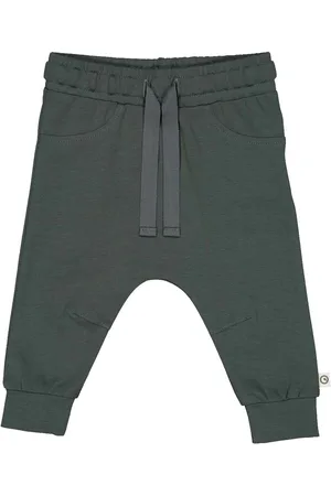 Green Cotton Pantaloni
