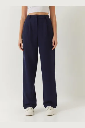Bianco Lucci Pantaloni con pieghe