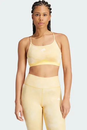adidas Reggiseno sportivo Aeroreact Training Essentials Light Support Tie-Dye Flower-Print