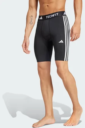 adidas Leggings corti da allenamento TECHFIT Compression 3-Stripes