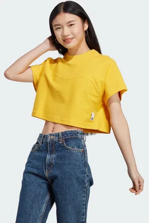 adidas T-shirt Lounge Terry Loop Crop