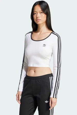 adidas Maglia adicolor 3-Stripes Long Sleeve Crop
