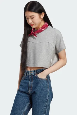 adidas T-shirt Lounge Terry Loop Crop