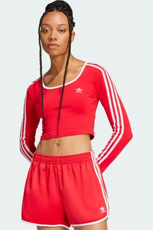 adidas Maglia adicolor 3-Stripes Long Sleeve Crop
