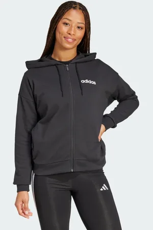 adidas Felpa con cappuccio Essentials Linear Full-Zip French Terry