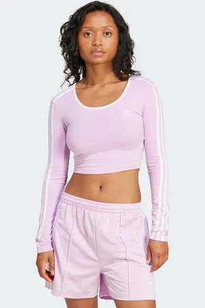 adidas Maglia adicolor 3-Stripes Long Sleeve Crop