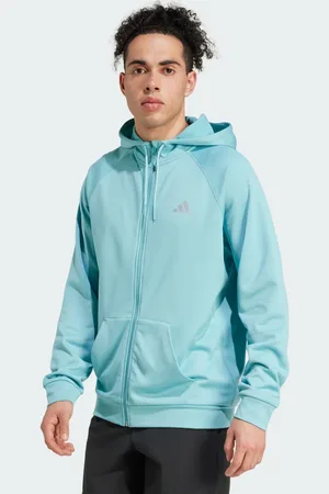 adidas Felpa con cappuccio da allenamento Game and Go Big Logo 3-Stripes Full-Zip