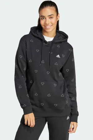 adidas Felpa con cappuccio Essentials Monogram Regular Fleece Graphic
