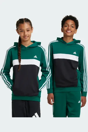 adidas Felpa con cappuccio Tiberio 3-Stripes Colorblock Fleece Junior