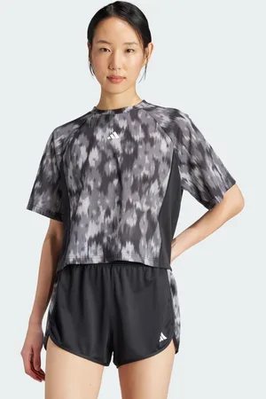 adidas T-shirt Train Essentials Allover Print Flower Tie-Dye